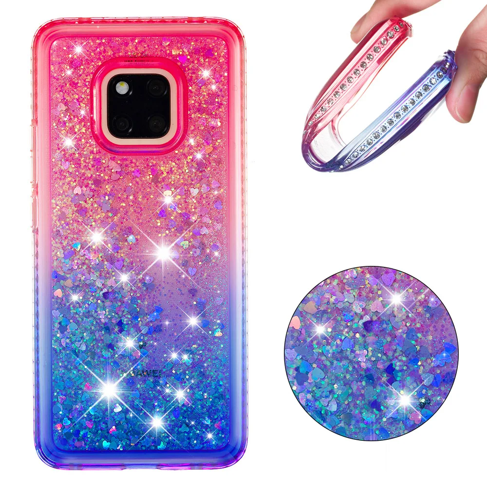 Diamond Glitter Case For Huawei Mate 20 Pro Gradient Bling Sparkle  Quicksand Soft Silicone Case for Huawei Mate 20 Pro Cover (7)
