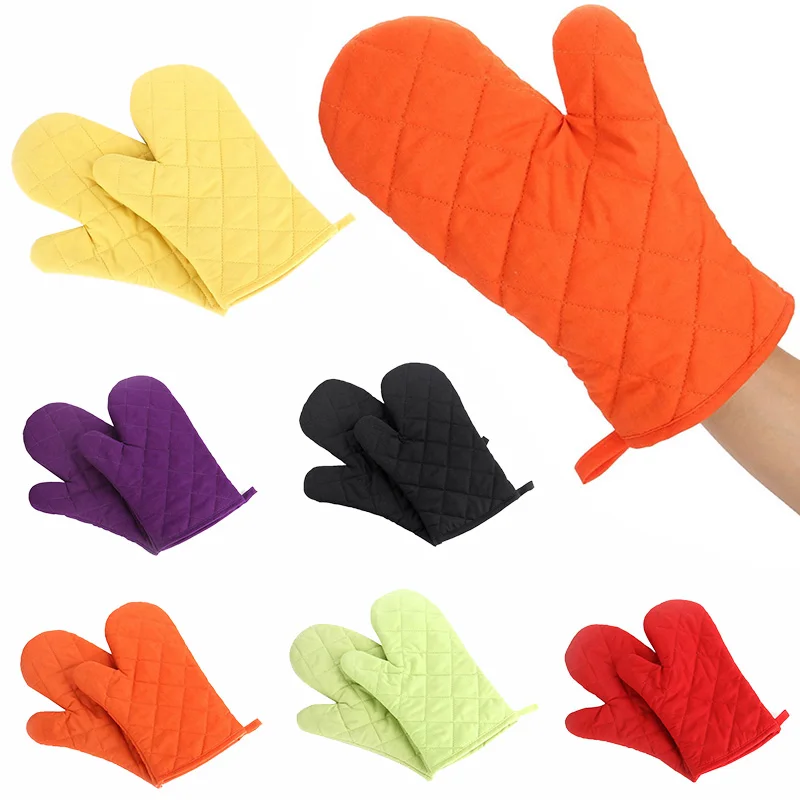 1PCS high temperature gloves Thick Double Kitchen Baking Cook barbecue