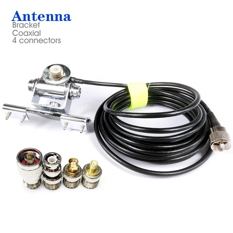 TWAYRDIO Mobile Radio Antenna Roof Mount NMO Installation 13ft RG58 Coax Extension Cable UHF PL259 with Stainless Steel L-Bracket for Motorola Kenwood Vertex HYT Two-Way Radio TWAYRDIO Mobile Radio Antenna Roof Mount NMO Installation 13ft RG58 Coax Extension Cable UHF PL259 with Stainless Steel L-Bracket for Motorola Kenwood Vertex HYT Two-Way Radio