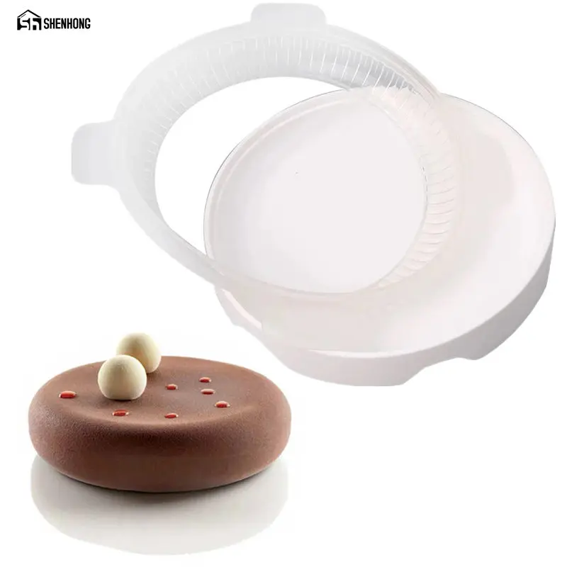 

SHENHONG 3D Round Silicone Cake Mold For Mousses Ice Cream Chiffon Cakes Baking Pan Decorating Bakeware Tools Accessories