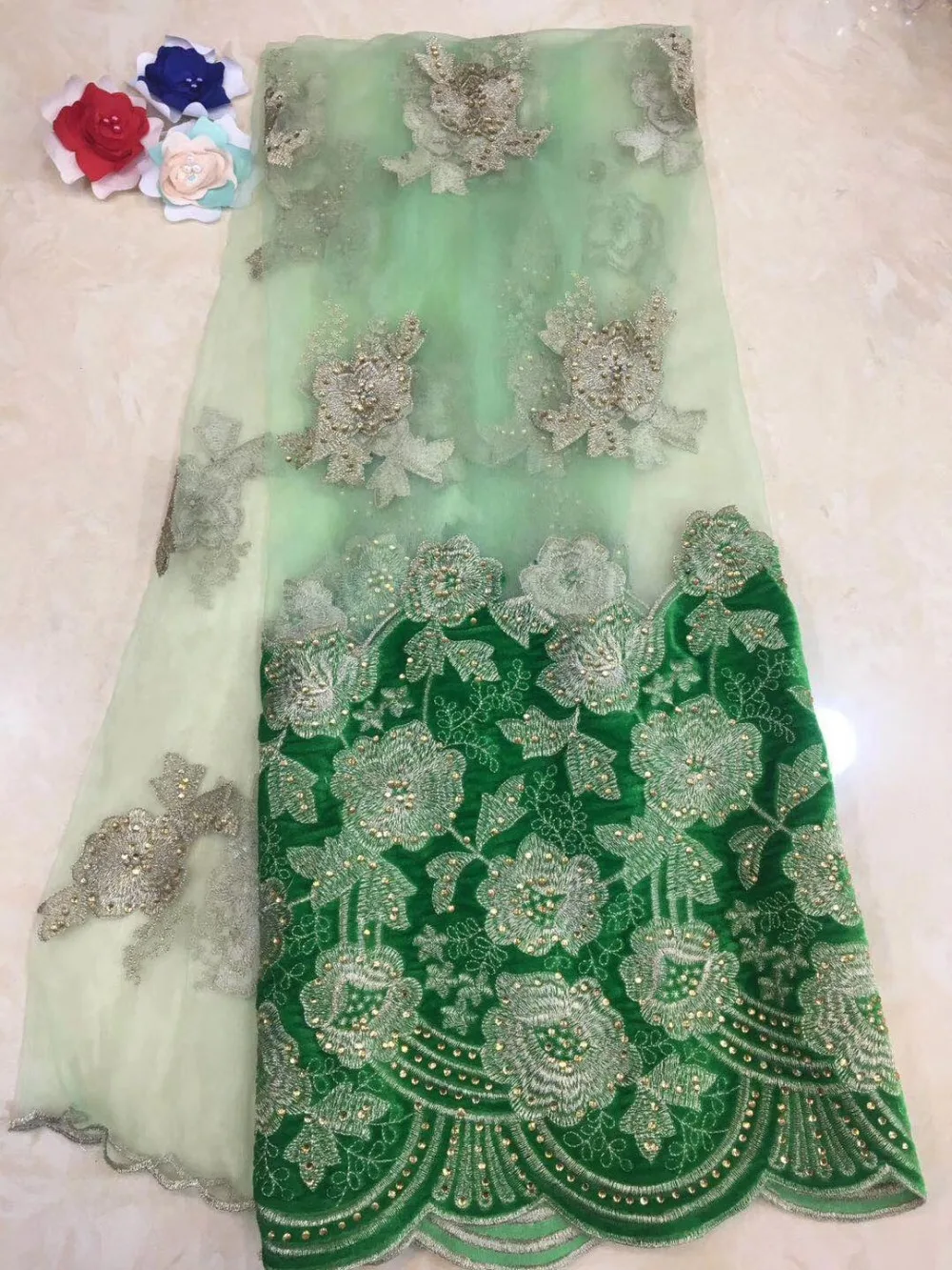

2018 Latest French velvet Nigerian Lace Fabric High Quality Tulle African Lace Fabric Wedding African French Tulle Lace