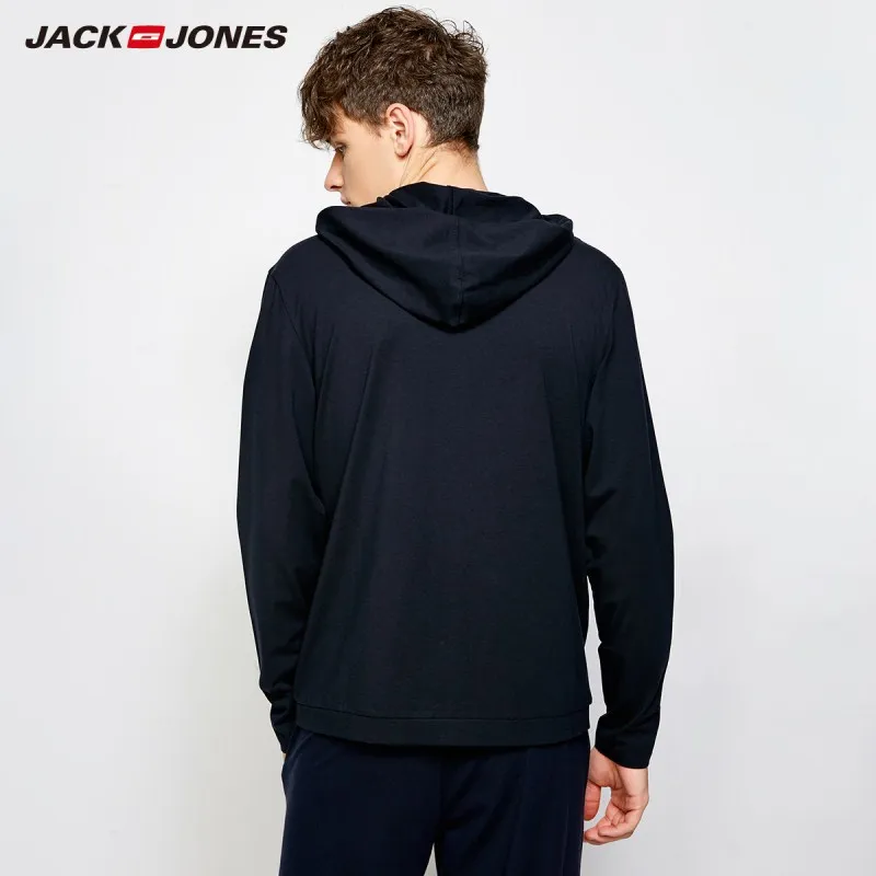 Мужская Легкая толстовка с капюшоном JackJones тонкий пуловер домашняя одежда