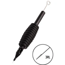 EZ-681-3RL, 19 мм, 40 шт., Одноразовые стерилизованные ручки для татуировки, трубка с подходящими иглами для татуировки, 3RL, для тату-машины, поставка татуировки