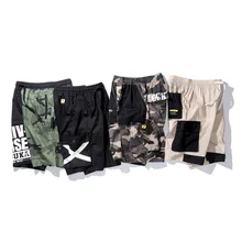 Шорты мужские хлопковые летние Брендовые брюки комбинезоны мужские брюки с пятью точками камуфляж мульти-карман досуг