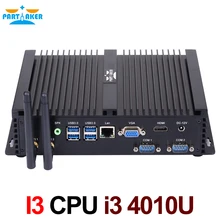 Безвентиляторный Linux Окна настольный компьютер Core i3 4010U промышленных Мини-ПК с hdma VGA LAN 2 RS232 com Порты и разъёмы 300 м WI-FI