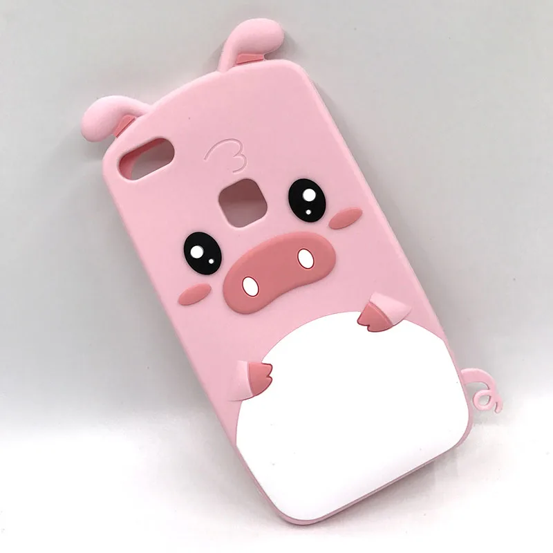 Custodia Rosa Simpatico Cartone Animato 3D Per Huawei P Smart Y6 Prime Y5 2018 P10 P9 P8 Lite 2017 Honor 8 9 10 Lite 7A Pro Cover Morbida In Silicone