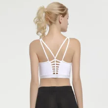 Спортивный бюстгальтер для бега, сексуальный бюстгальтер пуш-ап для йоги, короткий топ с бретелькой через шею, майка для фитнеса, спортзала, женский спортивный бюстгальтер, топ для активного отдыха, спортивный бюстгальтер