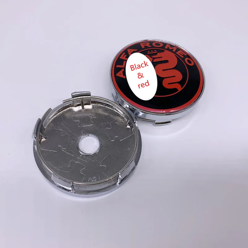 

4pcs 56mm 60mm Car Wheel Center Hub Cap Cover Sticker Rim Emblem Badge Fit For Alfa Romeo Giulietta Spider GT Giulia Mito 147