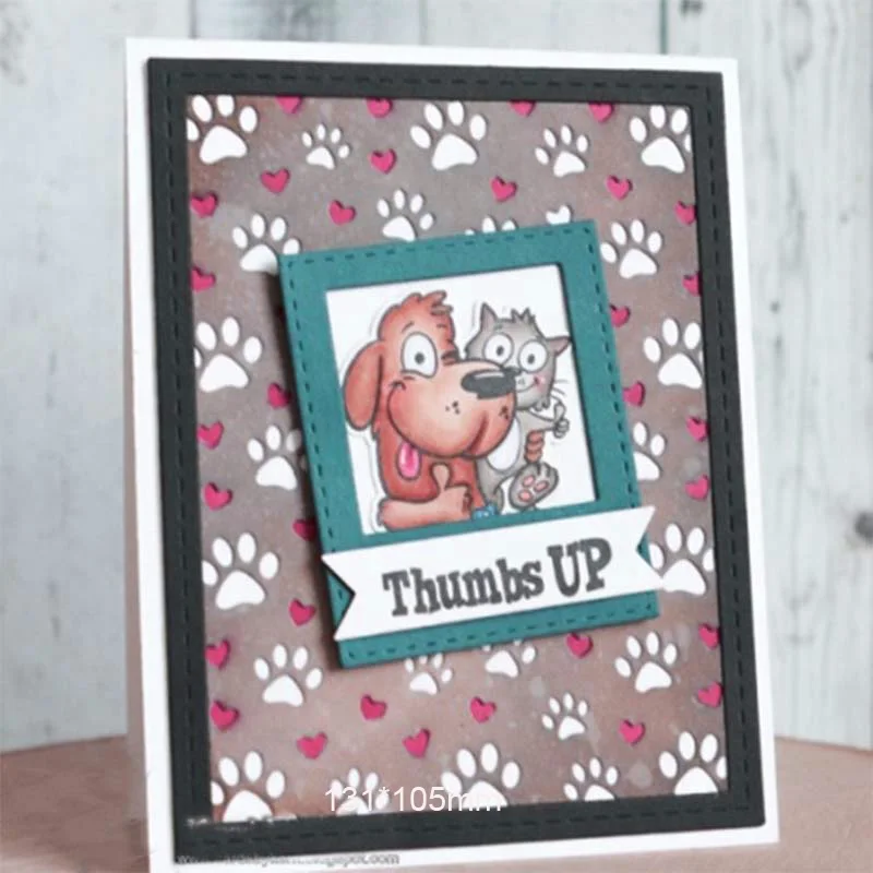 Dog Paw Heart Cutting Die 01