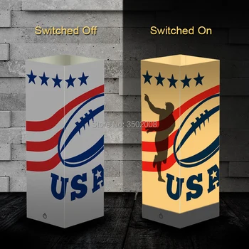 

2018 new warm white Color Lampara USA football player Shadow Lamps