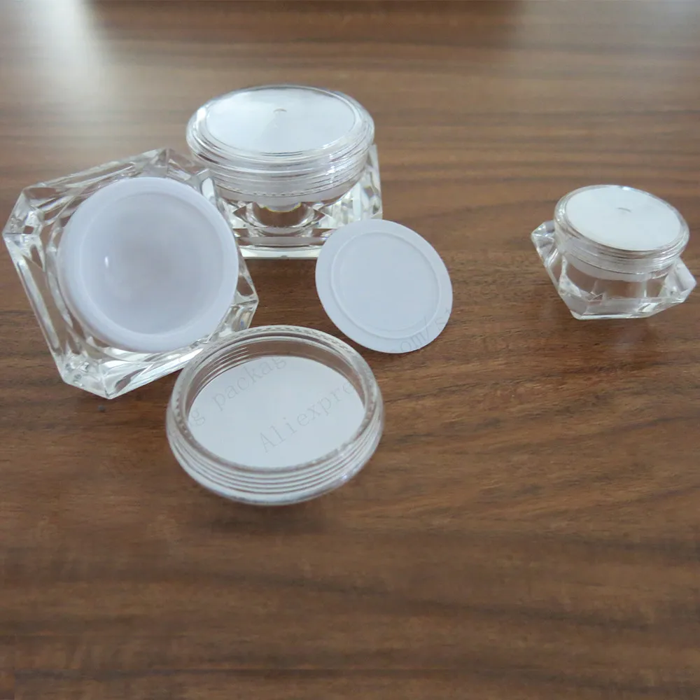 Портативный пластиковый контейнер для ногтей 50 ярдов 10 г 1 мерка 30 г|clear plastic