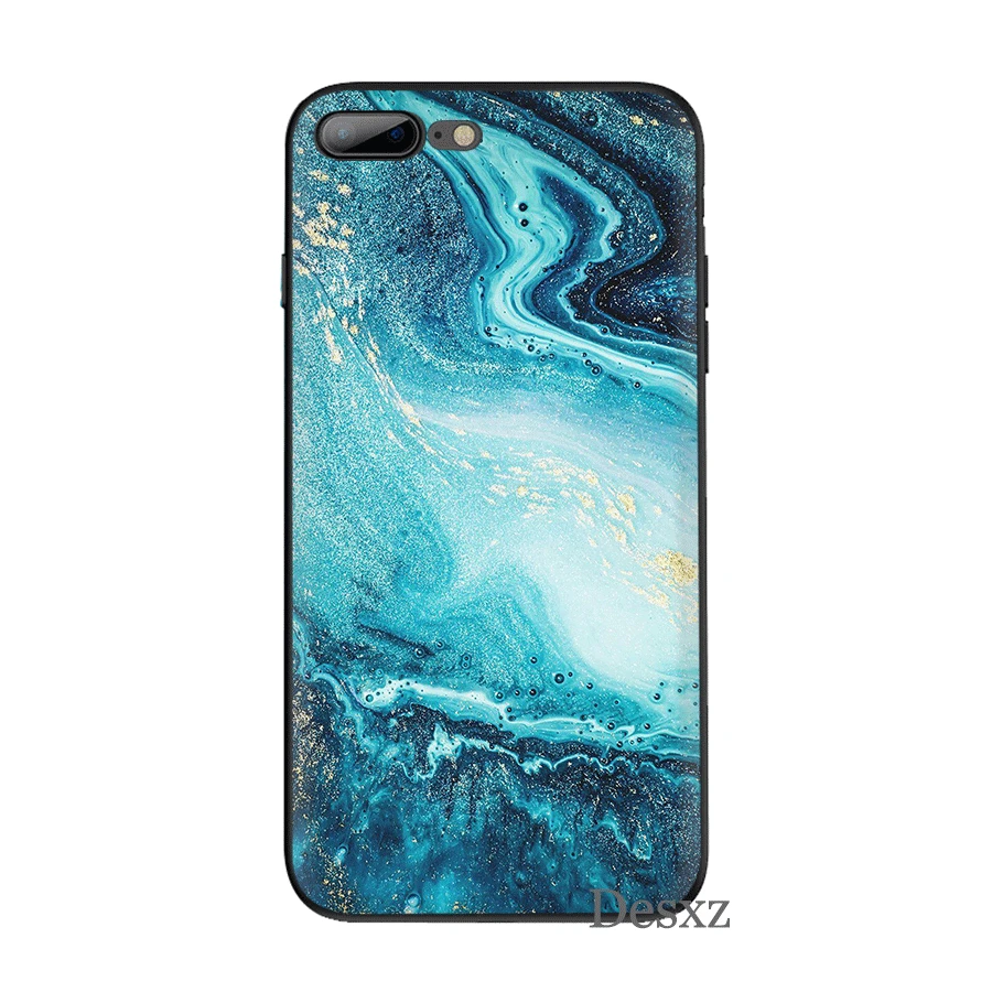 Desxz Силиконовый ТПУ цветной чехол для iPhone 5 5S 6 6s 7 8 Plus XR XS Max X|Чехлы-накладки| |