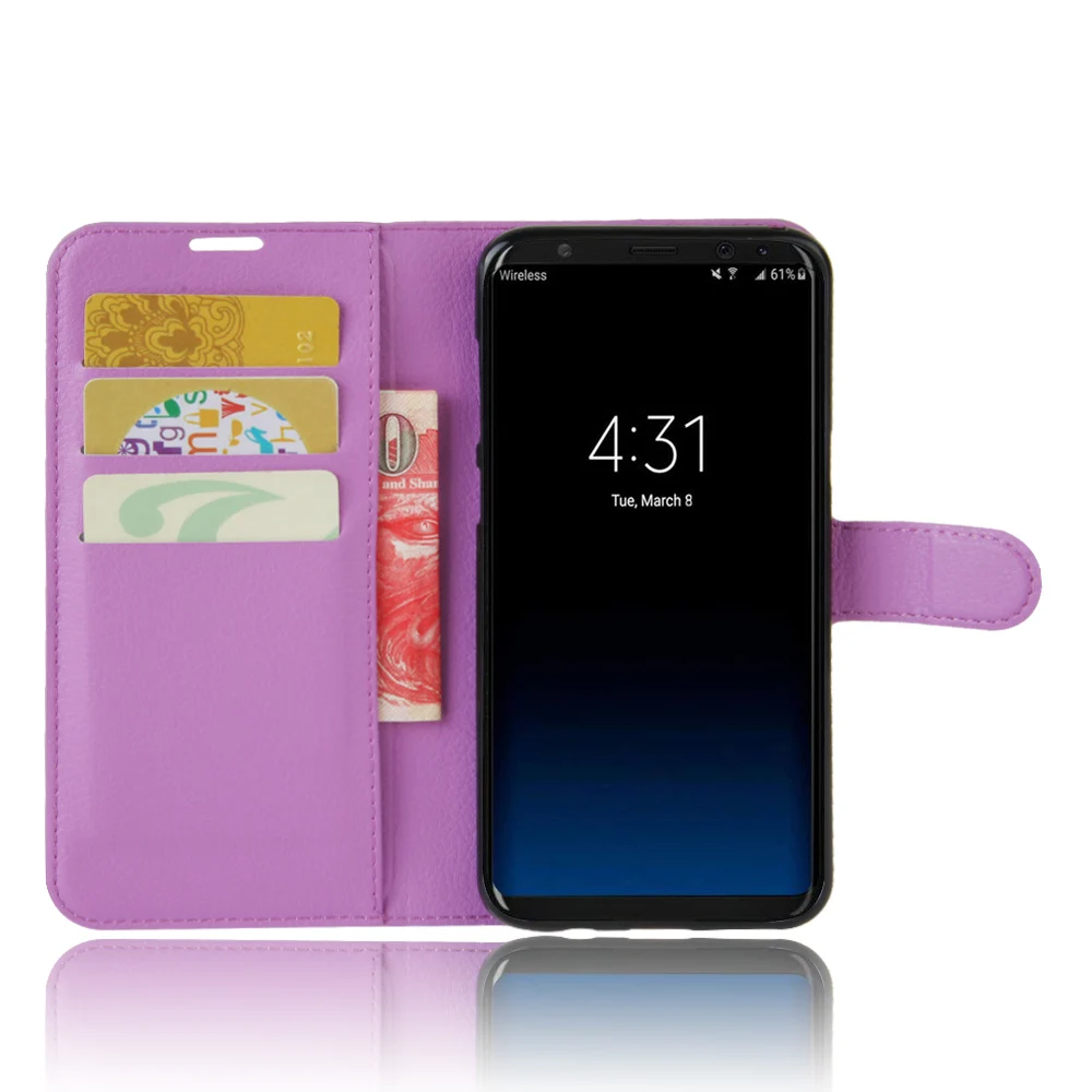 

Fashion Litchi Texture Leather Case for Samsung Galaxy S8 Plus 6.2 inch Flip Cover Case Wallet Style Magnetic Protective Shell