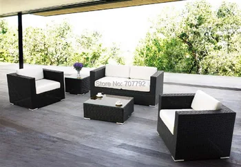

New Arrvial Outdoor Rattan Back 4 Seater Conversation Furniture Sofa Set