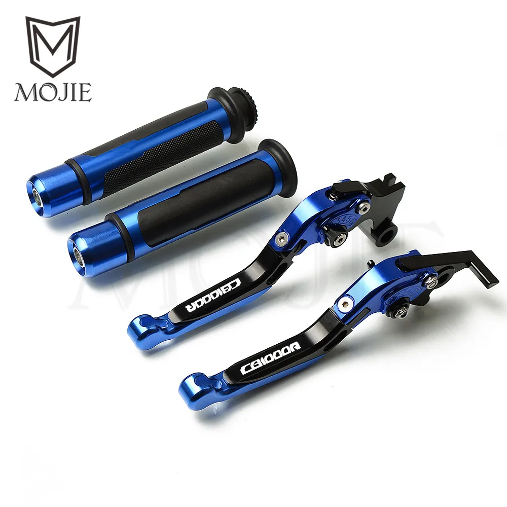 Для Honda CB1000R CB1000 R CB 1000 R 2008- 2009 2010 2011 2012 2013 мотоциклетные ручки тормоза и сцепления, обработанные на станке с ЧПУ ручками - Цвет: Black Blue