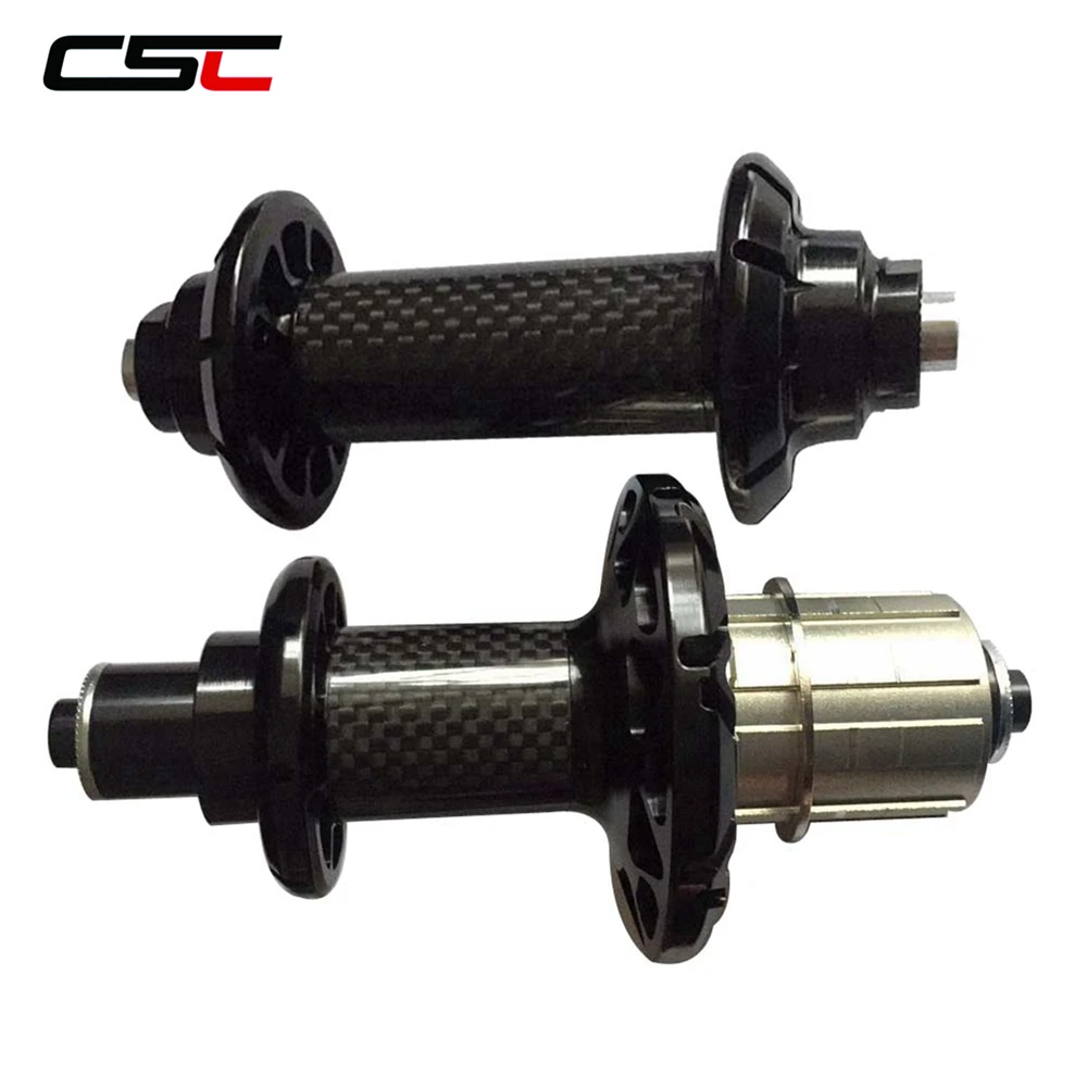 

Powerway R51 3K Glossy UD Matte Carbon Straight Pull Road Bike Hubs 20/24 front 20H rear 24H 2:1 high flange Bicycle Hubset