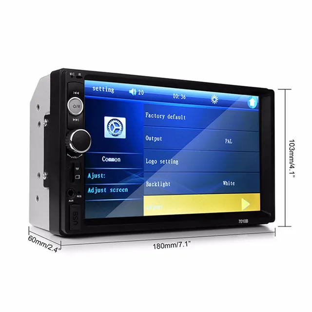 7010B Universal 2 Din Car MP5 Player Car Video Player Touch Screen Auto