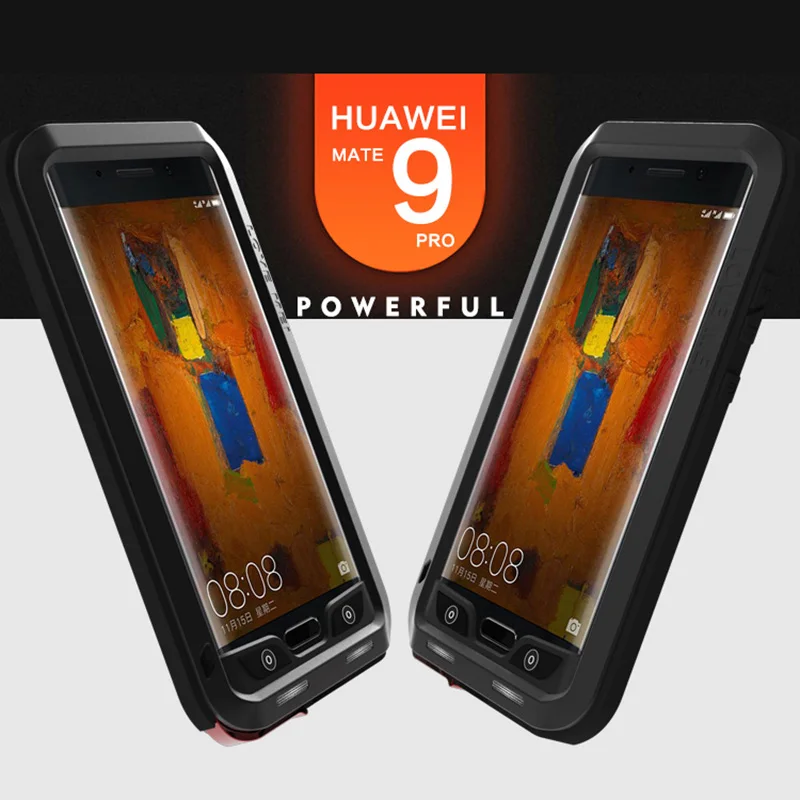 

LOVE MEI For Huawei Mate 9 Pro Waterproof Shockproof Aluminum Metal Armor Case Powerful Heavy Duty Cover Cases for Mate 9 Pro