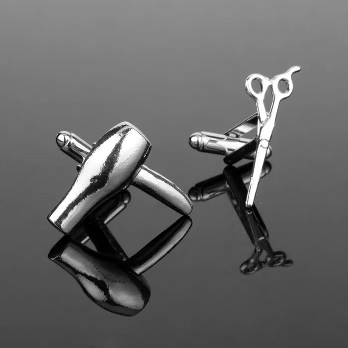 Креативные ножницы регулируемые браслеты манжета браслеты отверстия браслеты черные браслеты с ножницами для женщин - Окраска металла: silver cufflink