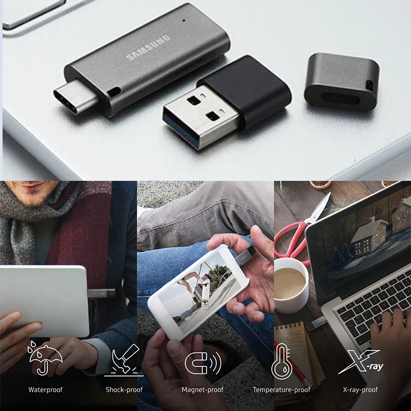 SAMSUNG USB флешка диск 32 г 64 128 256 накопитель 3 1 Тип C флешки Memory Stick смартфон планшетный