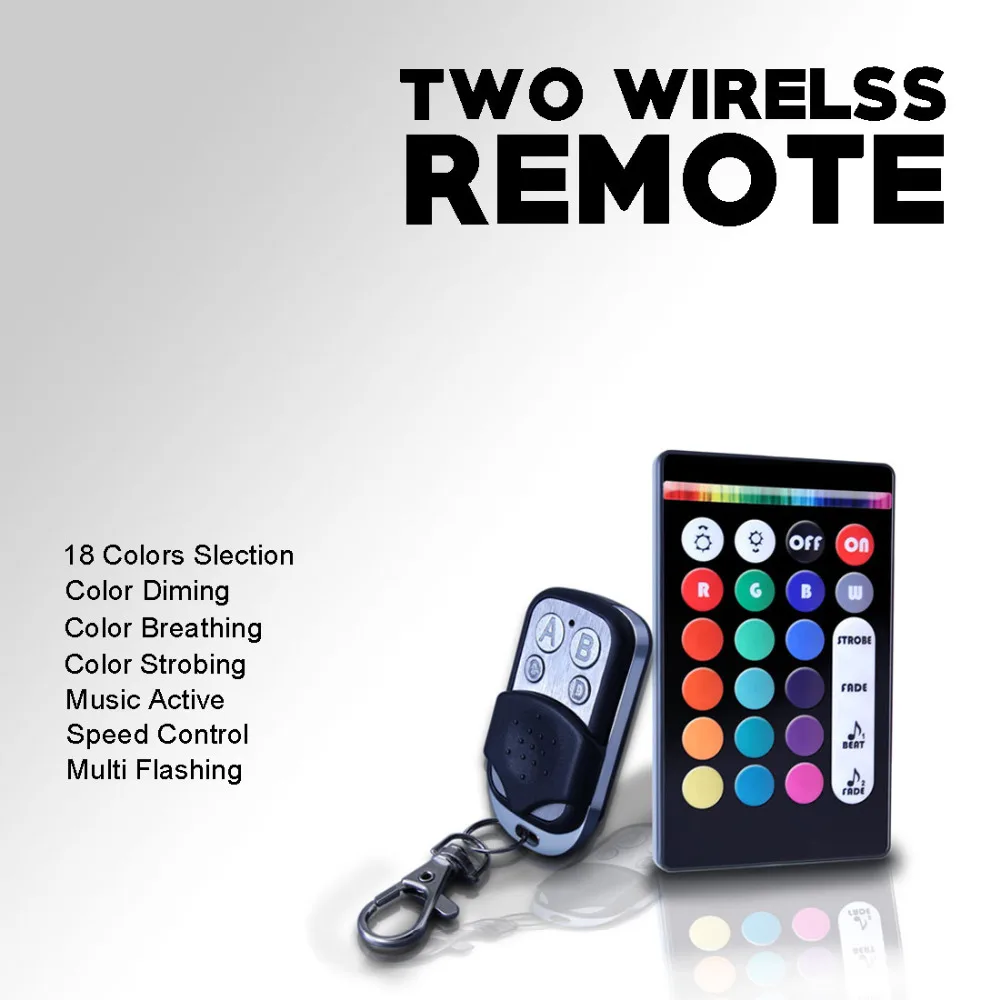 X светильник 60LED пользовательский мотоцикл Accent Neon 10 Chrome Pod LIGHT Kit 18 + Color Smart 3 в 1 LED Music