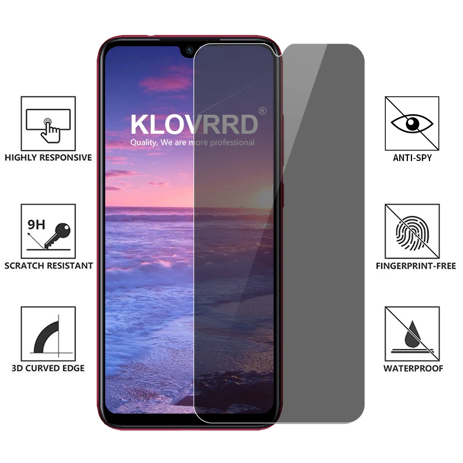 9 H надежное закаленное стекло для huawei Honor просмотра 20 Анти шпион Экран протектор