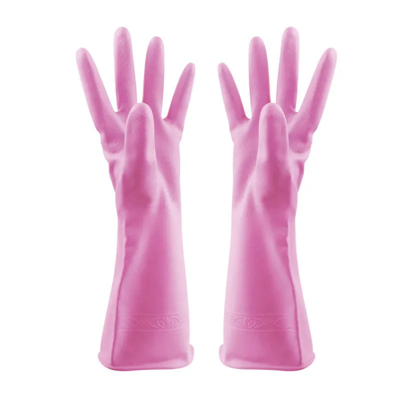 Household Rubber Latex Washing Up Long Sleeve Kitchen Dishes Cleaning