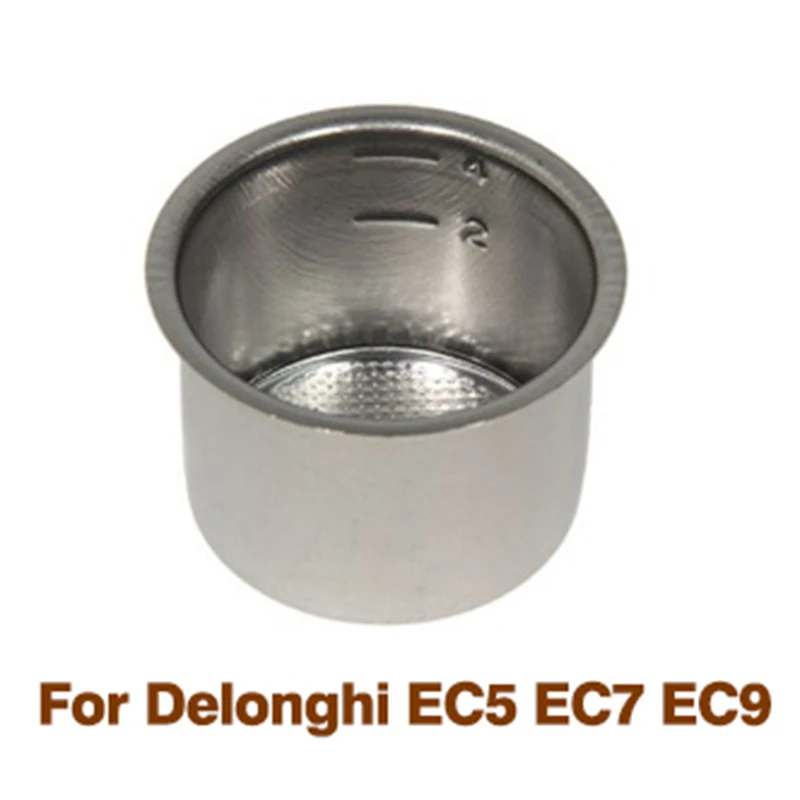 Online Kaffee 51mm Single Doppel Schichten Filter Korb Für Delonghi Kaffee Maschine Universal Pulver Schüssel Halbautomatische Kaffee Zubehör