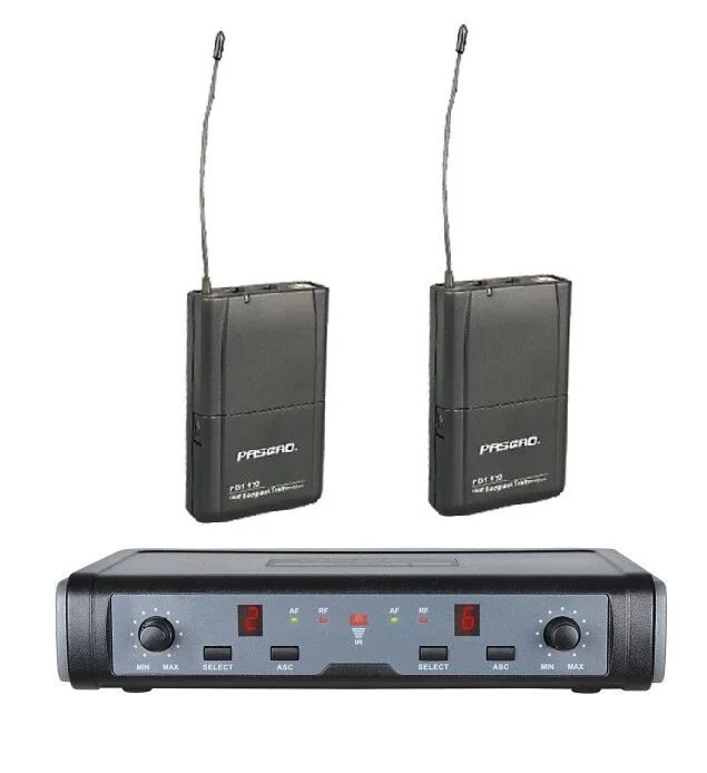

PASGAO PAW-266 Wireless Microphone System - 2 Bodypacks and Lapel Mics
