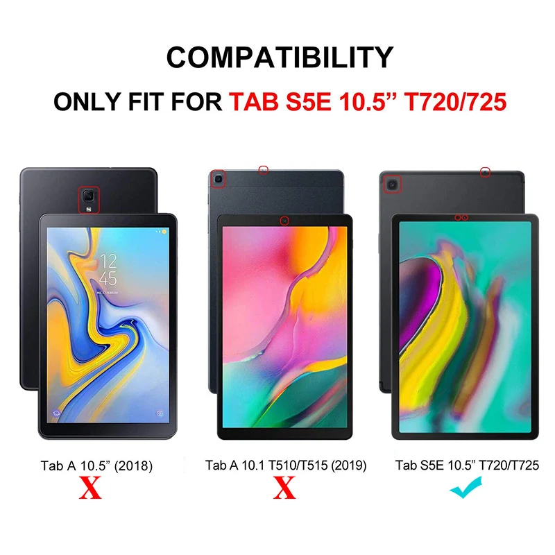 Чехол BOZHUORUI из искусственной кожи для Samsung Galaxy Tab S5E 10 5 дюймов планшета с