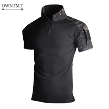 Assault Camouflage Tactical T Shirt Men Short Sleeve US Army Frog Combat Tees Shirt Summer Multicam Military Airsoft Shirts Polo