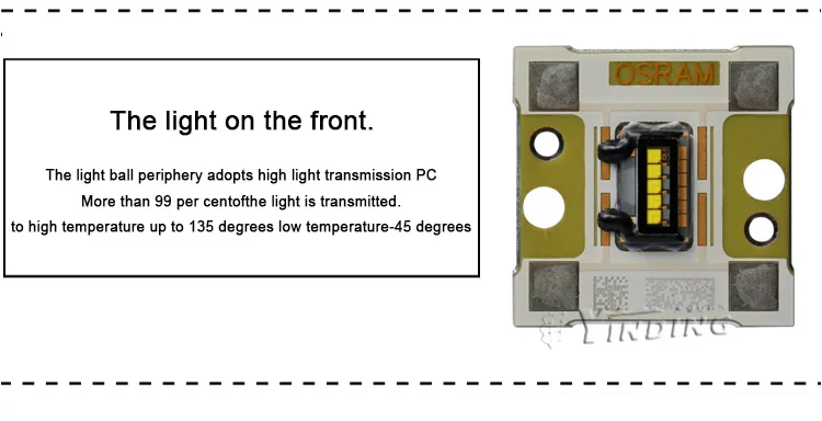 2 шт. OSRAM D1W5 20 Вт высокомощный светодиодный светильник 6500 к холодный белый автомобильный головной светильник с бусинами Автомобильный светодиодный светильник с двумя линзами фитиль