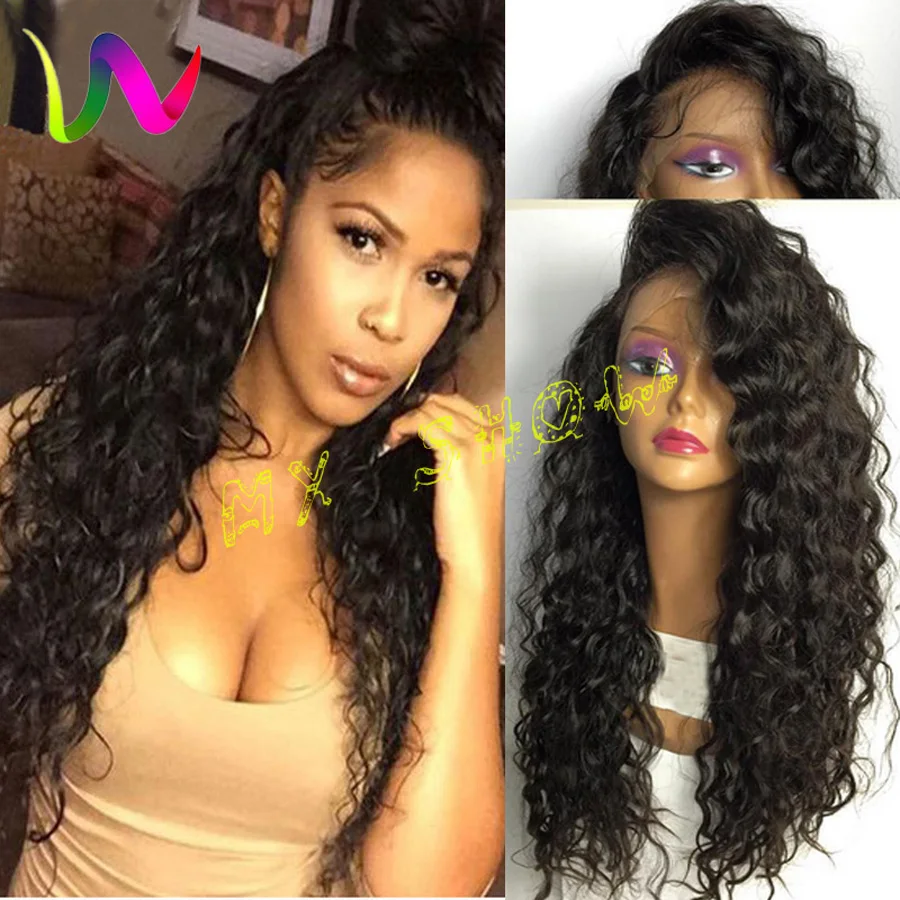 Cheap Good Quality Natural Afro Wig Lace Front Synthetic Wigs For Black