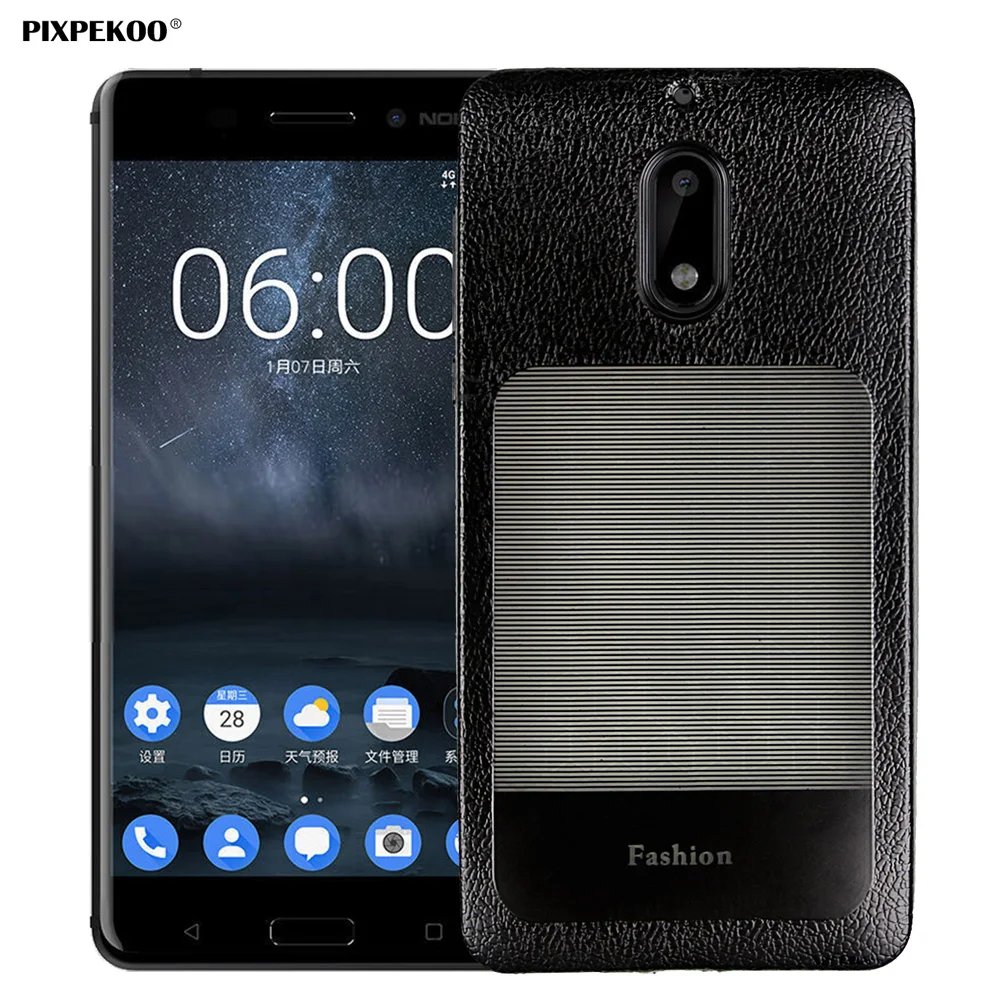 Для Nokia 6/5/3 чехол Slim Fit ультра тонкий прозрачный окна нескользящей мягкой ТПУ