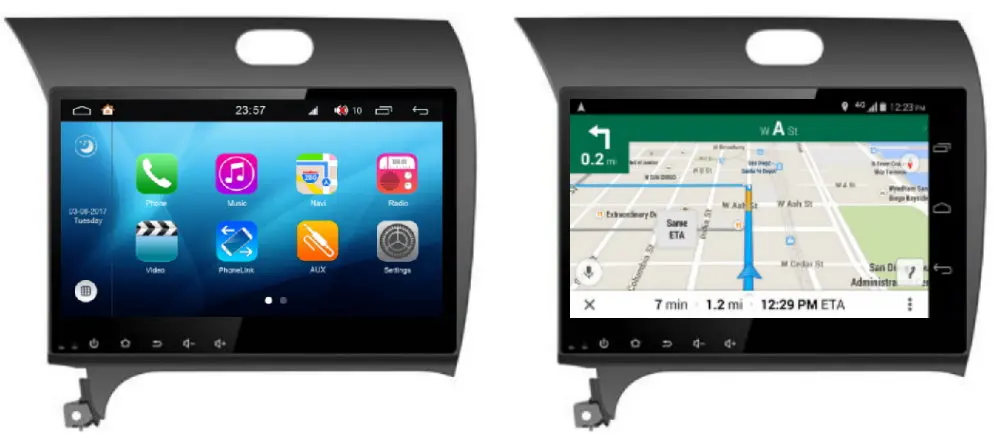 Автомобильный проигрыватель Android для Kia форте(YD)/Cerato K3~ 10,", ВЫСОКАЯ ЧЁТКОСТЬ, ips ЖК-дисплей Экран gps навигации Системы радио, аудио и видео