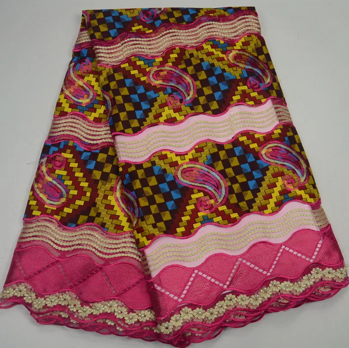 Yw6000 Последним Африки кружевной ткани французской моды воск смеси чистая кружевной ткани высокого качества для праздничное платье