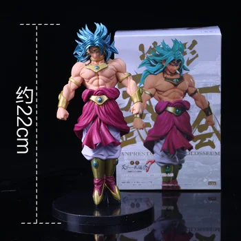 

22cm Action figure Dragon Ball Z Broly Cartoon Doll PVC Toy Japanese Figurine Anime Super Saiyan Dragonball Model Toy Garage kit