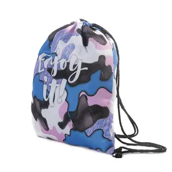 

Miyahouse 3D Printing Drawstring Backpack Women Travel Drawstring Bag Canvas Drawstring Rucksack For Child