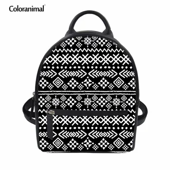 

Coloranimal National Stylish Women Backpack 3D Print Luxury Brand PU Leather Mini School Bag for Teen Girls Bolsa Feminina Mujer