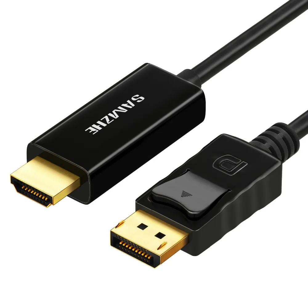 SAMZHE Displayport to HDMI конвертер кабель 1080P HD DP Мужской к HDMI Мужской Кабель-адаптер конвертер 1,8/3 м для ПК ноутбук проектор