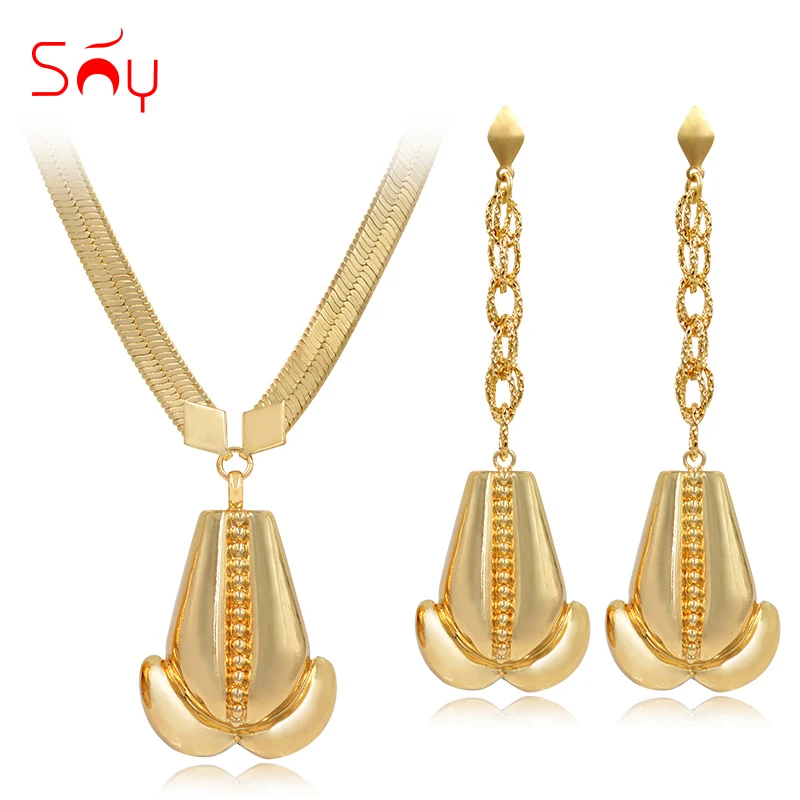 

Sunny Jewelry Statement Dubai Frog Copper Jewelry Sets For Women Long Drop Earrings Pendant Necklace 2019 New Arrivals For Party