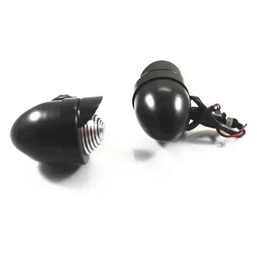 

Black Bullet Turn Signal Light Indicator Chopper Bobber Cafe Racer For Harley Kawasaki Suzuki Yamaha Honda