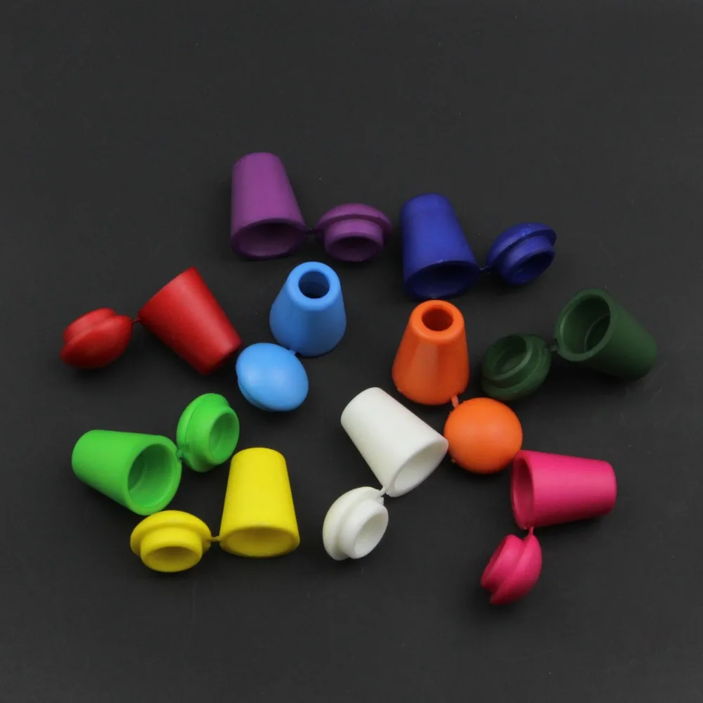 

100pcs 1000pcs/lot Colorful Cord Ends Bell Stopper With Lid Lock Plastic Toggle Clip For Paracord Clothes Bag Sports Wear Shoe
