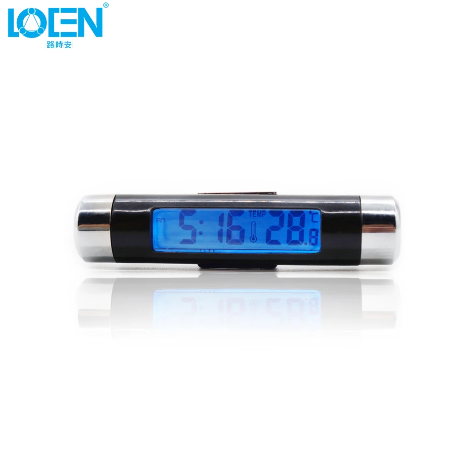 Digital Clock And Thermometer For Car - LED Lighted Display - DC 12V - Dual Temperature Gauge And Voltmeter - Ideal For Automobiles - View #4