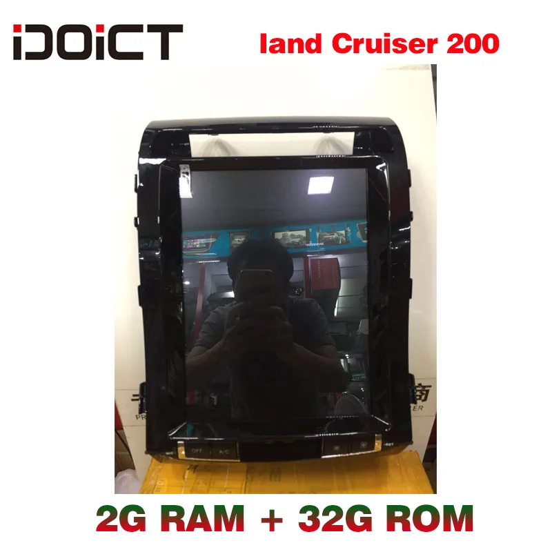 IDOICT TESLA Android 6,0 2G + 32G coche DVD GPS Multimedia para Toyota Land Cruiser Prado 200 Radio 2008-2015