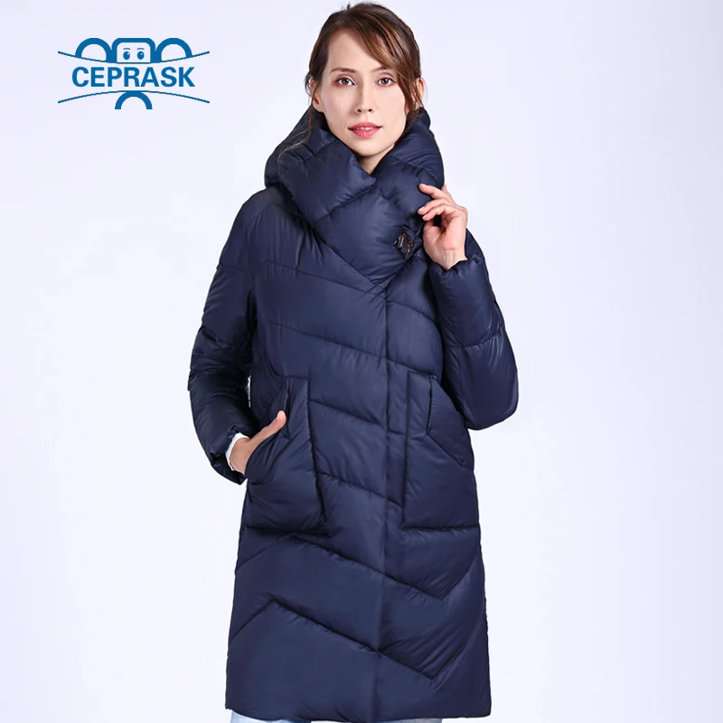 CEPRASK 2018 New High Quality Winter Jacket Women Plus Size Long Women's Thick Parka Cotton Winter Coat Hooded Warm Down Jac