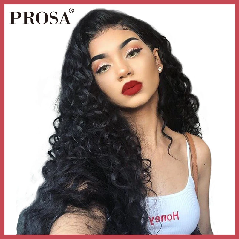 

Loose Wave 360 Lace Frontal Wig Pre Plucked With Baby Hair Lace Front Human Hair Wigs For Women Brazilian Remy Lace Wig Prosa