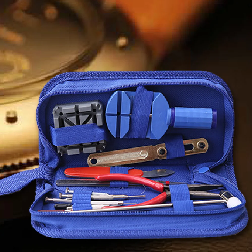 16Pcs Watch Repair Tools Clock Repair Tool Kit Opener Link Pin Remover