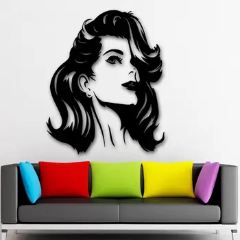 

Wall Stickers Vinyl Decal Beauty Hair Salon Hot Sexy Girl Fashion Pattern Single-piece Package Modern Mirage of Beauty