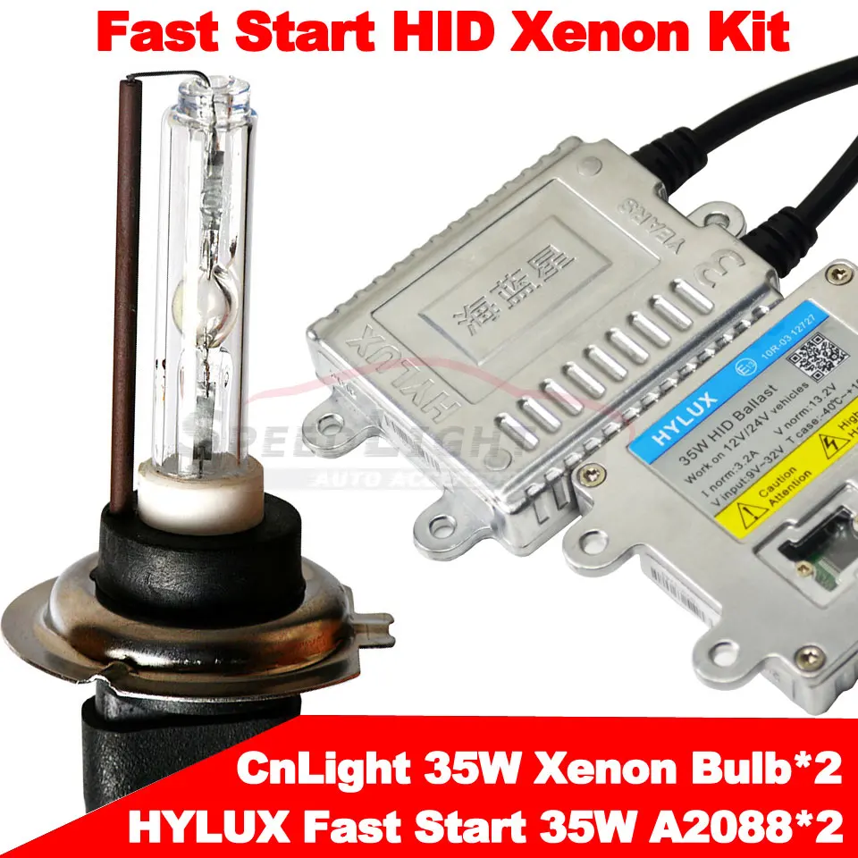 DMEX 12V 24V 35W AC Быстрый старт D2H HID комплект ксенона 4300K 5000K 6000K 8000K с Hylux A2088 балластом и Cnlight Ксеноновые лампы